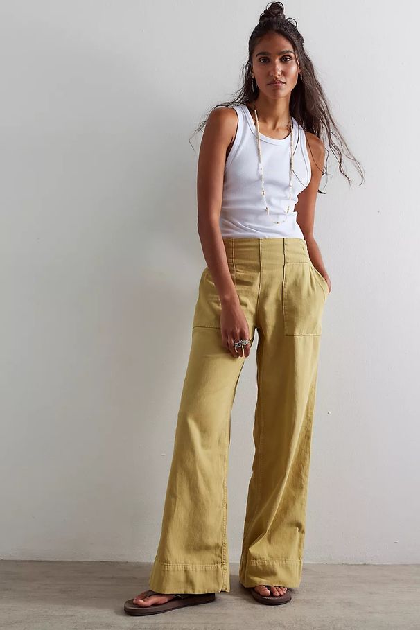 European And American Women's Fashion Personality Low Non-Stretch Ins Trend Loose Slimming Elastic Waist Denim Pants_viptrois.com
