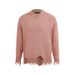 Dark High Street Batik Ripped New Wasteland Style Base Shirt Pullover Unisex Loose Knit Sweater_viptrois.com