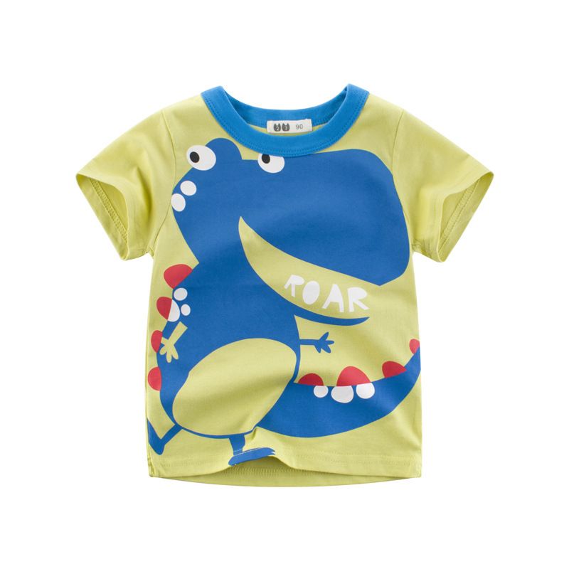 Kids’ Clothing Summer new boys T shirt children's tops small and medium children's cartoon round neck short sleeved sweatshirt_viptrois.com