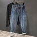 Men's Clothing Jeans Fashion Brand Slim Fit Retro Washed Embroidered Stretch Pants_viptrois.com