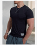 Men's Clothing Fitness Clothes Sportswear Short Sleeved Running Training Cycling High Elastic Quick Drying Clothes Tight Fitting Muscle_viptrois.com