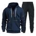 Men's Zip-Up Hoodie Set With Utility Pockets & Detachable Straps – Winter Streetwear Joggers & Jacket (S-3XL, 92% Polyester, Unisex Athleisure)_viptrois.com
