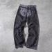 Men’s Relaxed Fit Straight-Leg Jeans – Minimalist Inspired Casual Denim Pants, Soft Washed Black_viptrois.com