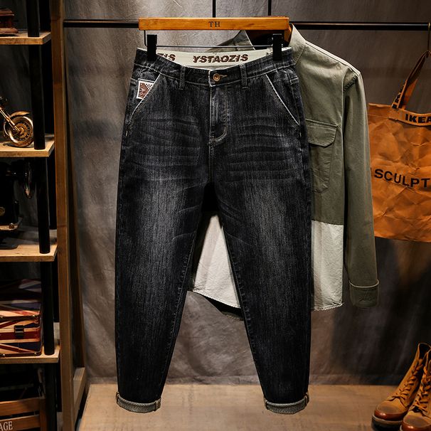 Factory Direct Supply Autumn And Winter New Small Straight-footed Jeans Men's High-quality Niufeng Loose Washed Denim Trousers Men_viptrois.com