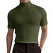 Men's Clothing Men's High Neck Long Sleeve T-Shirt – Winter Thermal Base Layer, 50% Acetate Milk Silk (S-XXXL)_viptrois.com
