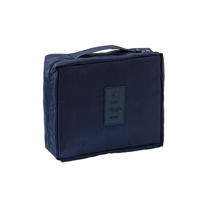Storage Bags Square Cosmetic Bag With Handle, Large Capacity, Partition Storage, Portable Hand Held Cosmetic Bag, Travel Bag, Toiletry Bag_viptrois.com