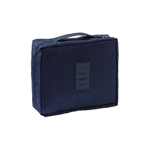 Storage Bags Square Cosmetic Bag With Handle, Large Capacity, Partition Storage, Portable Hand Held Cosmetic Bag, Travel Bag, Toiletry Bag_viptrois.com