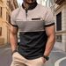 Unbeatable Quality 2025 Summer New Striped Stand Up Collar Short Sleeved Polo Men's Golf Henry Shirt_viptrois.com