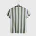 Men's Clothing Casual Short Sleeved Striped Shirt Drawstring Shorts Beach Suit_viptrois.com