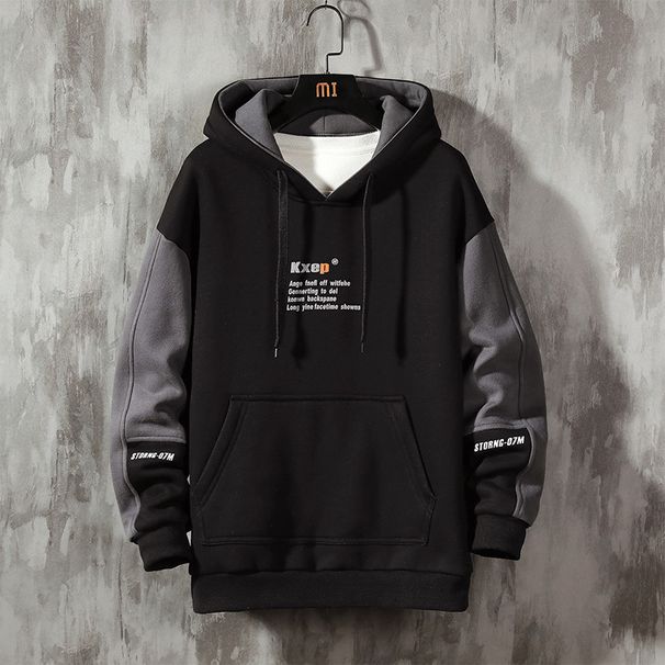 Men's Clothing Men's Hooded Sweatshirt Spring And Autumn Style Plus Velvet Trend Ins Loose And Versatile Spring 2020 New Jacket Couple Outfit_viptrois.com