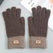 Touchscreen For Women, Autumn And Winter, Warm, Non-Slip, Fleece-Lined, Thickened, Korean Style, Unisex, Knitted Gloves_viptrois.com
