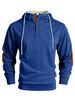 Men's Clothing European And American Autumn And Winter Solid Color Hooded Pullover Sports Leisure Sports Plus Velvet Thickened Men's Sweatshirt_viptrois.com