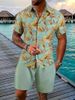 Men's Clothing 2025 Hot Cross Border Fashion Short Sleeved Shirt Suit Men's Casual 3D Printed Short Sleeved Shorts Shirt_viptrois.com