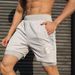 Men's clothing Double shorts Quarter pants Men's quick dry 2-in-1 training pants casual hipster zipper pocket_viptrois.com