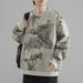 Loom Loom Heavyweight Tie-Dye Sweatshirt Men's Oversize Jacket Trendy Brand European And American Street Style Loose Round Neck_viptrois.com