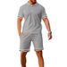 Summer Men's Short Sleeved Polo Shirt And Shorts Set Casual Sports Two Piece Suit_viptrois.com