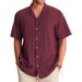Hot Sale Men's Short Sleeved Shirt Beach Vacation Casual Men's Cotton And Linen Short Sleeved Top_viptrois.com