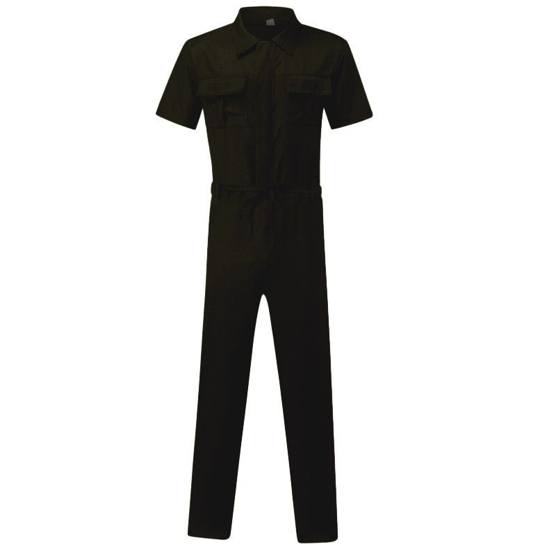 Men's Clothing New Men's Pants Casual Loose Jumpsuit Belt Uniform Workwear Jumpsuit_viptrois.com