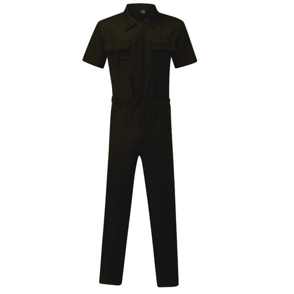 Men's Clothing New Men's Pants Casual Loose Jumpsuit Belt Uniform Workwear Jumpsuit_viptrois.com