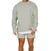 Men's Hooded Sweatshirt & Shorts Set - Soft Cotton Fleece Workout Jogger Outfit For Gym Running Training (Black/Grey/White Grey, M-XXL)_viptrois.com