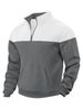 Hot-selling Color Block Half-zip Pullover Outdoor Fashion Casual Sweatshirt_viptrois.com