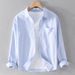Men's Clothing Shirt Long Sleeve Tops Casual Thin Youth Handsome Shirt Jacket_viptrois.com