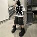 Men's Clothing High Street Washed Distressed Ash Multi Pocket Straight Shorts Drawstring Raw Edge Loose Denim Zipper Work Shorts_viptrois.com