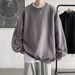 boy Round Neck Sweatshirt For Men, Spring And Autumn, Ins Trend, Hong Kong Style, Loose Pullover, Couples, Plus Size, Solid_viptrois.com