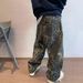 Men's American Streetwear Jeans - Loose Fit Straight-Leg Cotton Pants With Leopard Print For Urban Fashion_viptrois.com