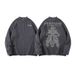 Men's Clothing Neck Sweater With Retro Cross Print Knitted Oversized Streetwear Sweater With Cross Print - Trendy Unisex Knit Cardigan For Men & Women_viptrois.com