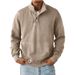 Unisex Vintage Button-Detail Fleece Hoodie – Oversized Euro Retro Pullover (Army Green/Black/Navy) – Cozy & Streetwise For Urban Explorers (M-4XL)_viptrois.com