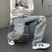 Loom High Street Washed Vintage Ripped Jeans For Men, Ins Trendy Brand, European American Spring And Autumn Style, Loose_viptrois.com