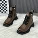 Wool Snow Boots Fur Integrated Short Boots Martin Boots Women's Winter Warm Thickened-soled Non-slip Cotton Shoes_viptrois.com
