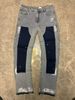 Men's Clothing European And American Style Men's Y2K Patchwork Painted Letter Print Fashion Straight Leg Jeans_viptrois.com
