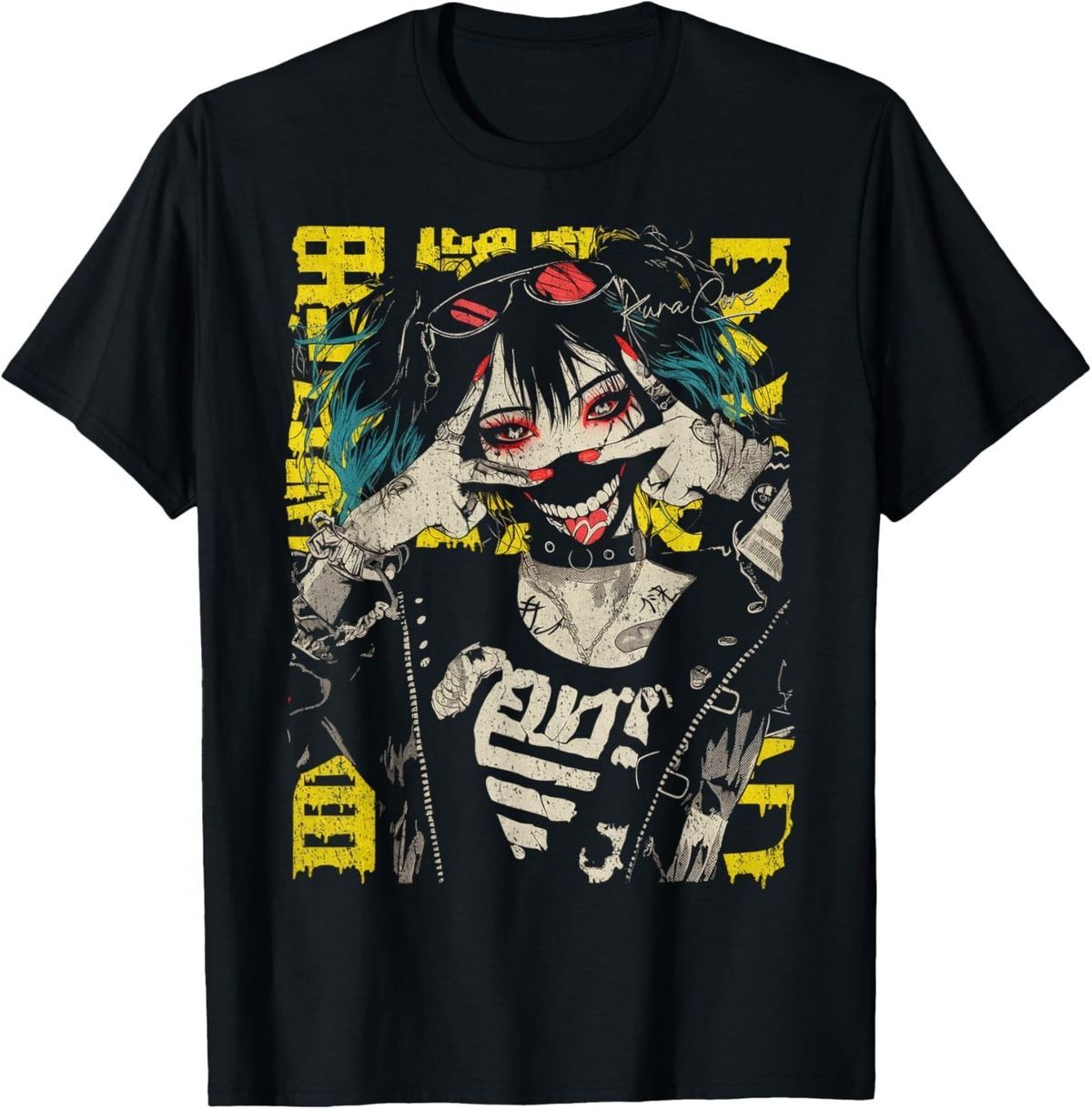 Japanese Streetwear Cyberpunk Y2K Retro Techwear Manga Anime T-Shirt Mens Womens Tees Top_viptrois.com