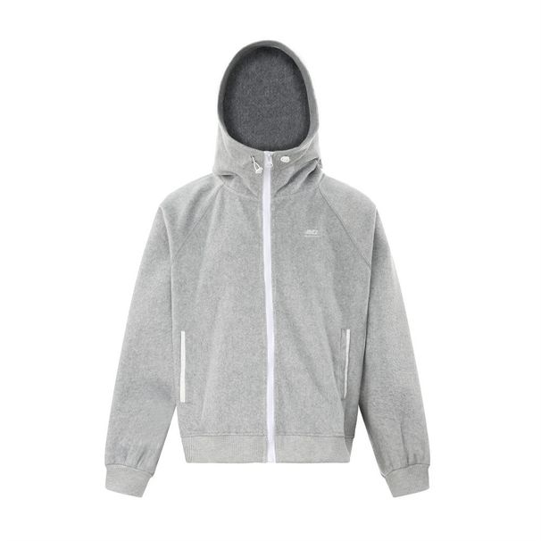American Style Woolen Hooded Sweatshirt Men's Autumn Winter Trendy Zipper Cardigan Loose Casual Jacket_viptrois.com