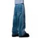 2024 Retro Street Three-bar Jeans Men Spring And Autumn Loose Casual All Straight Leg Wide-leg Pants_viptrois.com