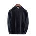 New Handsome Top V-neck Knitted Cardigan Coat Long Sleeve Over Thick Sweater_viptrois.com