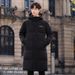 Men's Clothing White Duck Down Jacket Men's Winter New Long Style Over The Knee Lengthened Thick Warm Simple Versatile Jacket_viptrois.com