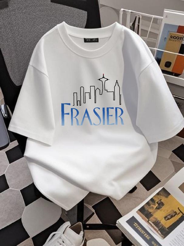 Vintage Frasier T Shirt TV Promo Sitcom Comedy 1993 Size XL White Kelsey Grammar Homme Unisex Top For Everyday Wear Stylish Slightly Versatile_viptrois.com