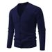 Men’s Oversized V-Neck Knit Cardigan | Chunky Chenille Sweater (M-5XL, 8 Colors)_viptrois.com
