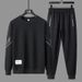Middle-aged And Young Sports Suit Long-sleeved Crew Neck Sweater Spring Men's Casual Two-piece Trousers_viptrois.com