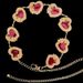 Retro Metal Heart Ruby Inlaid Waist Chain Female Personality European And American Street Skirt Chain Denim Decorative Belt_viptrois.com