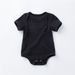 Baby clothes newborn 0-2 years old baby breathable cotton short-sleeved pajamas baby solid colour triangle crawling clothes_viptrois.com