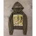 Men's Clothing European And American New High Street Trend Unisex Abstract Print Loose Casual Versatile Hooded Zipper Sweatshirt American Style_viptrois.com