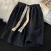 Men's Clothing Solid Color Waffle Shorts For Men And Women Summer Home Loose Fit Casual Pants Thin Outer Wear_viptrois.com