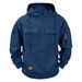 Cross-Border Heavy American Style New Retro Zipper Hooded Solid Color Sweatshirt Sports Casual Workwear Men's Jacket_viptrois.com