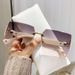 Women's Glasses square, slimming summer, new sun protection, Korean version, ins, internet celebrity, high end sunglasses_viptrois.com