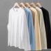 Heavyweight Pure Cotton Crew Neck Long Sleeve T-Shirt For Men, Autumn And Winter Trendy Brand, Loose Fit Solid Color_viptrois.com