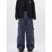 Men's Clothing Retro Loose Wide Leg Overalls For Men And Women With Large Pockets, Multi Color Pear Shaped Slim Casual Drape Trousers_viptrois.com